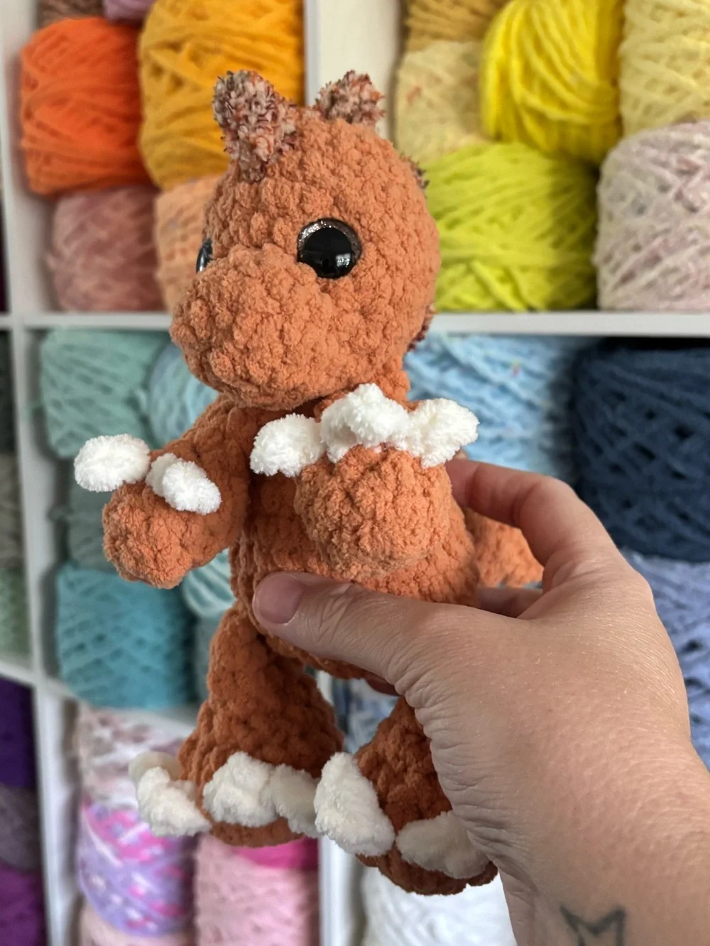 Crochet baby Tyrannosaurus Rex plush handmade